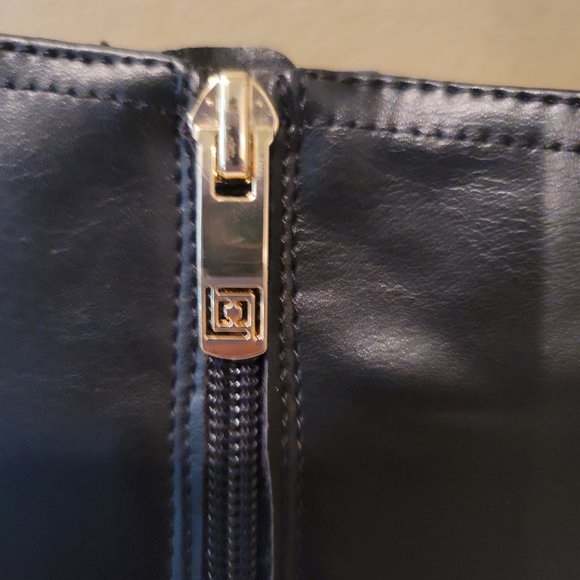 New Liz Caliborne Memory Foam Black Riding Boots - Sz 8 - Picture 5 of 10